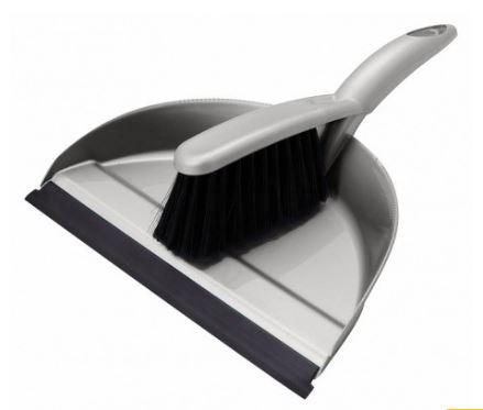 Комплект щетка-сметка Etna с совком с кромкой (серый)